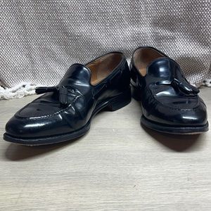 Johnston & Murphy Black Leather Tassel Loafers